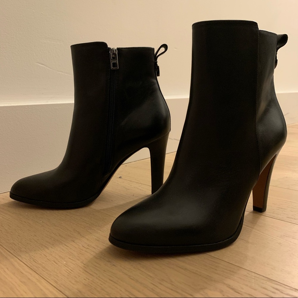 Coach Black Leather Booties